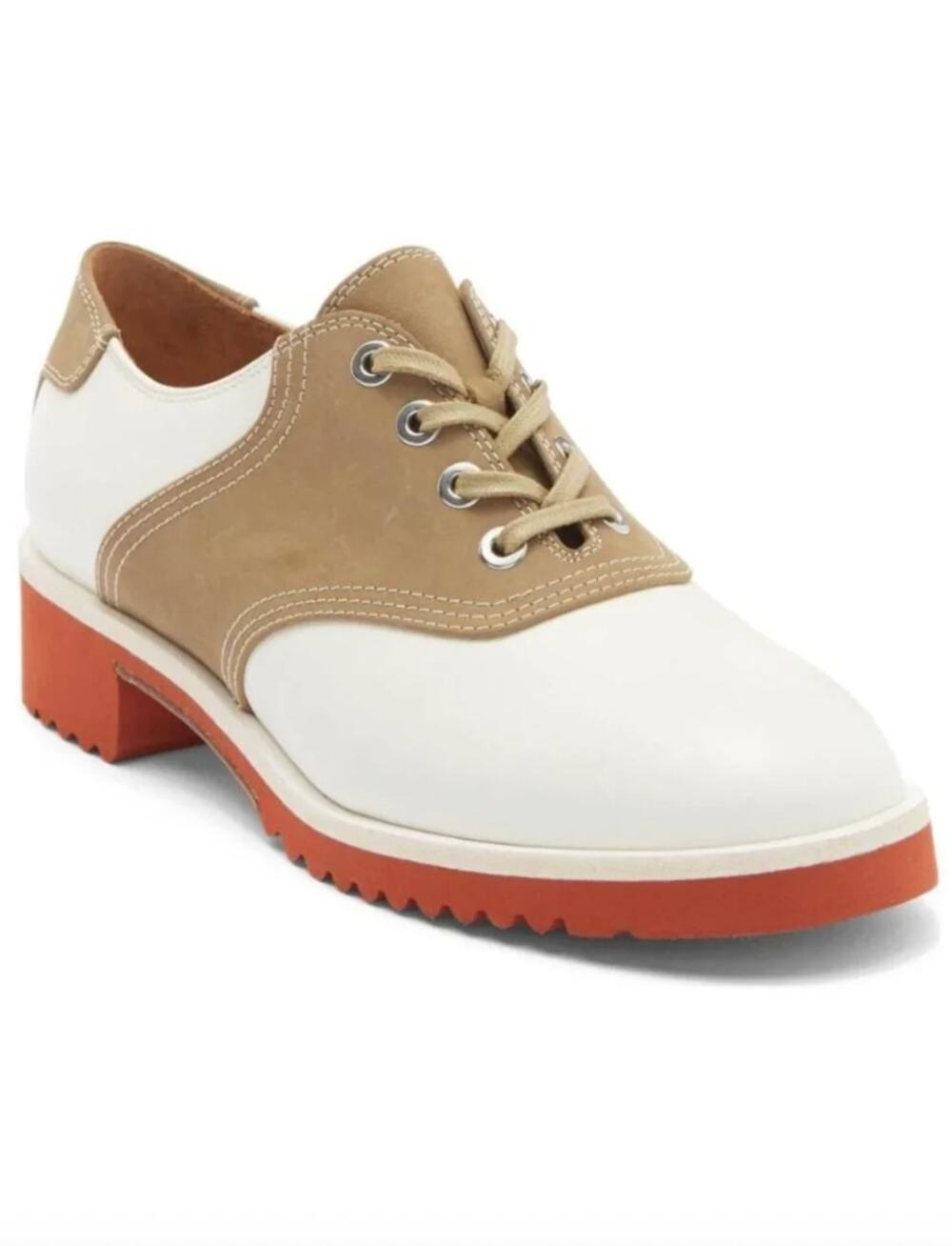New LABUCQ Saddle Shoes Sage Nubuck White Leather Oxford Size EU 42 Italy